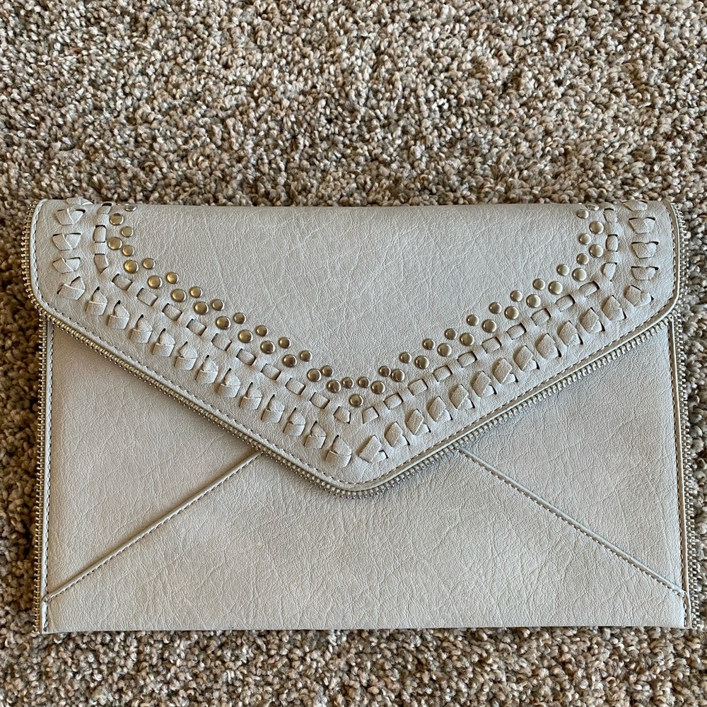 Grey crossbody or clutch bag